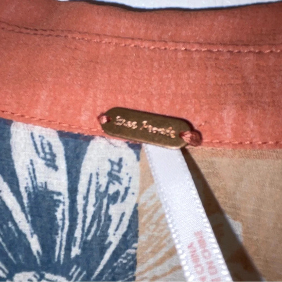 Free People Daria Shirtdress Floral Maxi Size Small Button Up Boho Flowy Retro - Picture 7 of 12